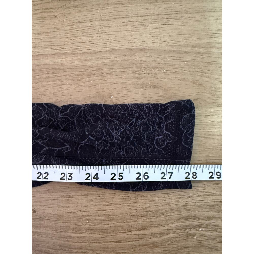 Lululemon Align Pant Full Length 28" Lacescape Dark Cast Black size 6 - Picture 5 of 7